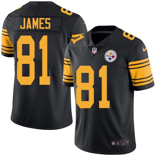 Nike Men & Women & Youth Steelers 81 Jesse James Black Color Rush Limited Jersey,We sell and wholesale Nike Men & Women & Youth Steelers 81 Jesse James Black Color Rush Limited Jersey on line form chian!